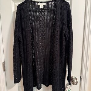 Skye's the Limit Black Cable Knit Cardigan Sweater